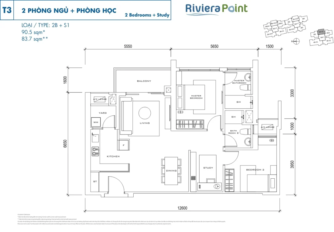 Mặt Bằng The View Riviera Point – Layout T6, T7, T8 Chi Tiết 5 v