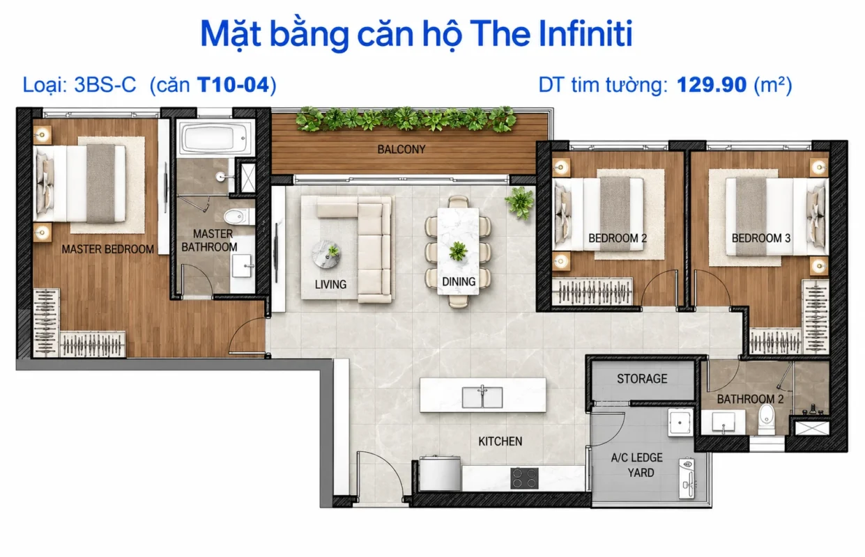 Mặt Bằng The Infiniti Riviera Point Quận 7 – Layout T9, T10, T11, T12 18 Kiểu nhà Tháp T10 Infiniti Quận 7