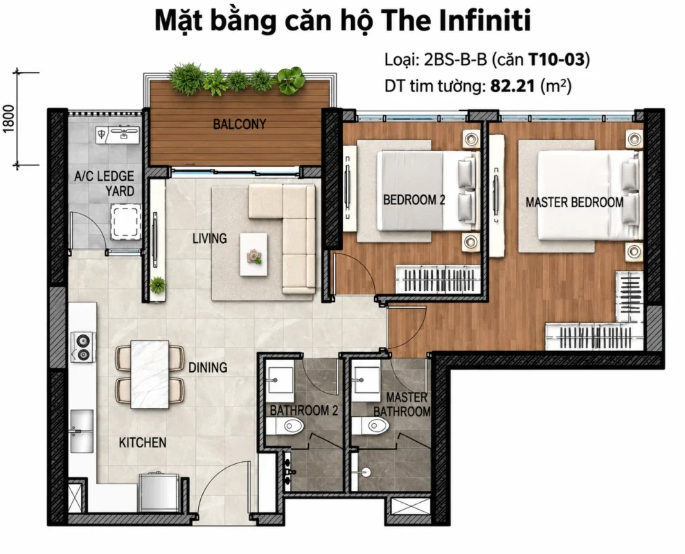 Mặt Bằng The Infiniti Riviera Point Quận 7 – Layout T9, T10, T11, T12 22 Kiểu nhà Tháp T10 Infiniti Quận 7
