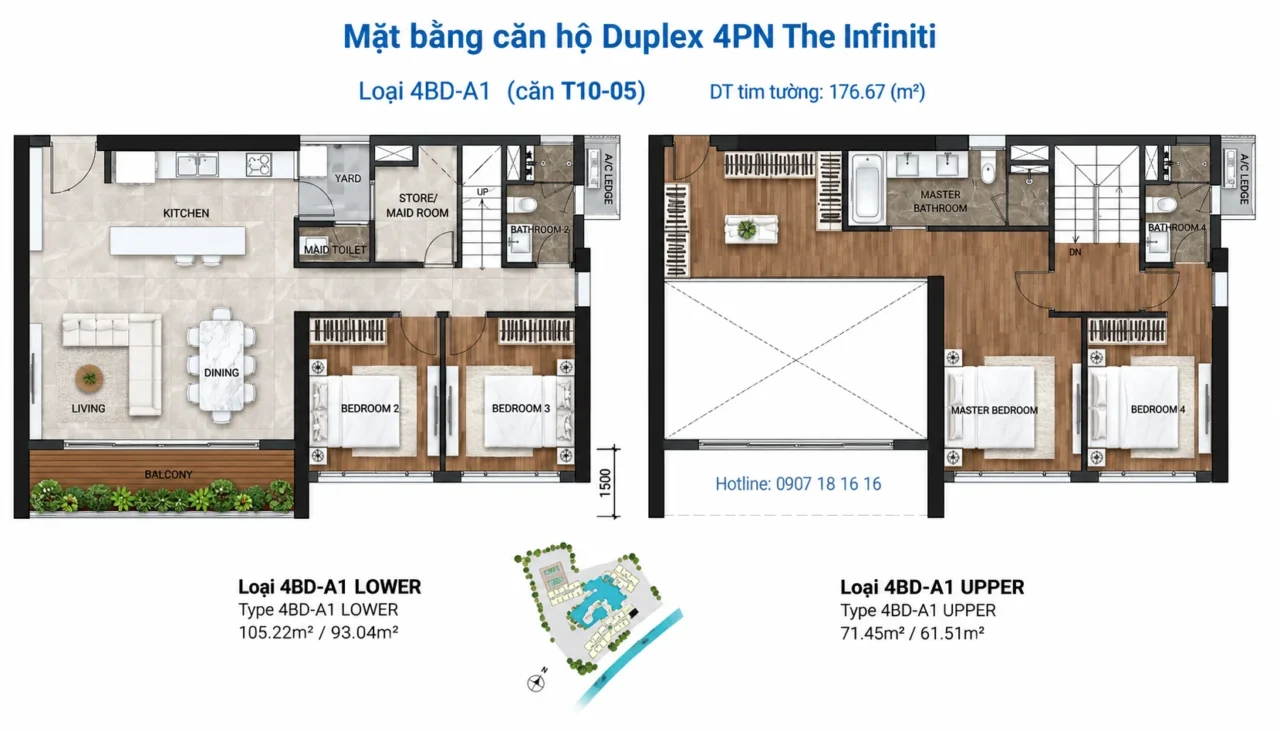 Mặt Bằng The Infiniti Riviera Point Quận 7 – Layout T9, T10, T11, T12 21 Kiểu nhà Tháp T10 Infiniti Quận 7