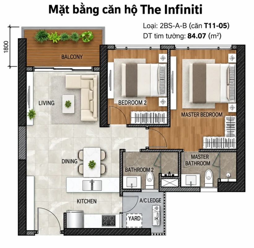 Mặt Bằng The Infiniti Riviera Point Quận 7 – Layout T9, T10, T11, T12 32 Kiểu nhà Tháp T11 Infiniti Quận 7