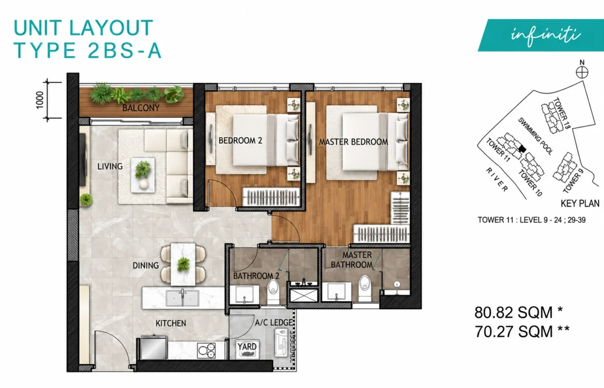 Mặt Bằng The Infiniti Riviera Point Quận 7 – Layout T9, T10, T11, T12 26 Kiểu nhà Tháp T11 Infiniti Quận 7