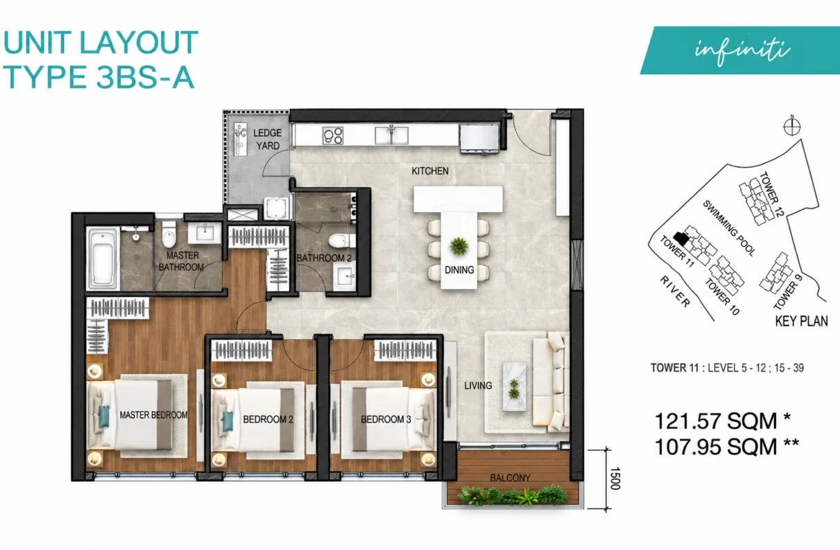 Mặt Bằng The Infiniti Riviera Point Quận 7 – Layout T9, T10, T11, T12 25 Kiểu nhà Tháp T11 Infiniti Quận 7