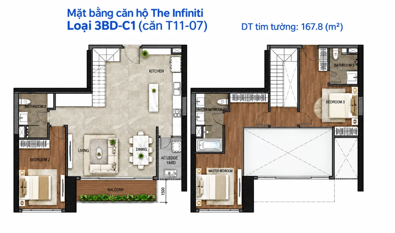 Mặt Bằng The Infiniti Riviera Point Quận 7 – Layout T9, T10, T11, T12 31 Kiểu nhà Tháp T11 Infiniti Quận 7
