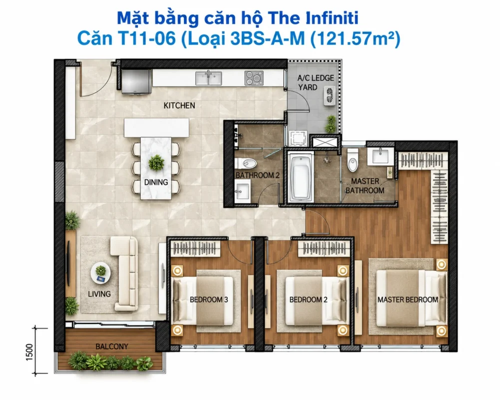 Mặt Bằng The Infiniti Riviera Point Quận 7 – Layout T9, T10, T11, T12 30 Kiểu nhà Tháp T11 Infiniti Quận 7