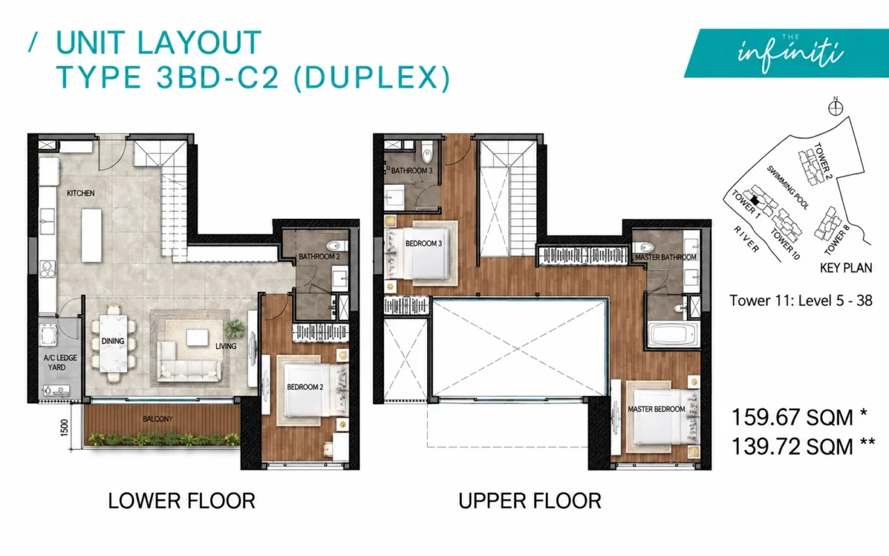 Mặt Bằng The Infiniti Riviera Point Quận 7 – Layout T9, T10, T11, T12 29 Kiểu nhà Tháp T11 Infiniti Quận 7