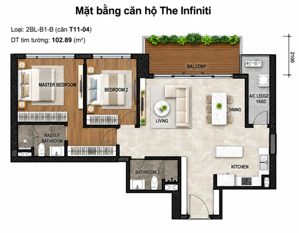 Mặt Bằng The Infiniti Riviera Point Quận 7 – Layout T9, T10, T11, T12 28 Kiểu nhà Tháp T11 Infiniti Quận 7