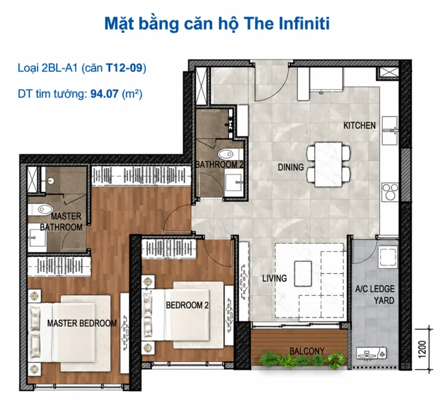 Mặt Bằng The Infiniti Riviera Point Quận 7 – Layout T9, T10, T11, T12 35 Kiểu nhà Tháp T12 Infiniti Quận 7