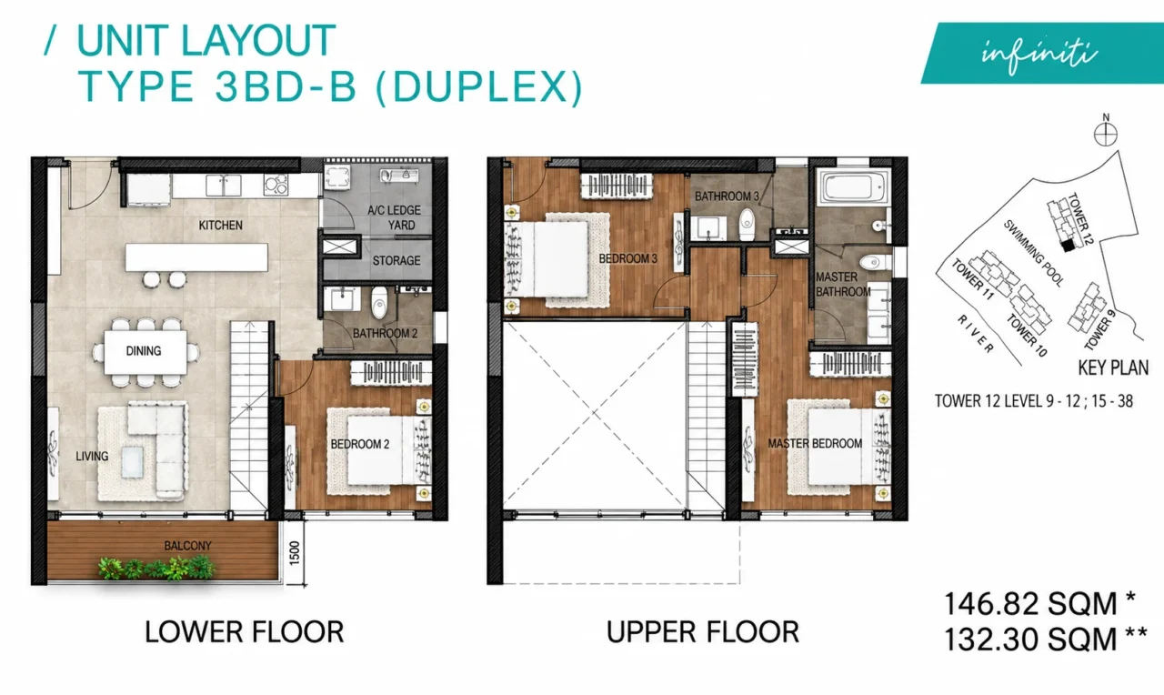 Mặt Bằng The Infiniti Riviera Point Quận 7 – Layout T9, T10, T11, T12 36 Kiểu nhà Tháp T12 Infiniti Quận 7