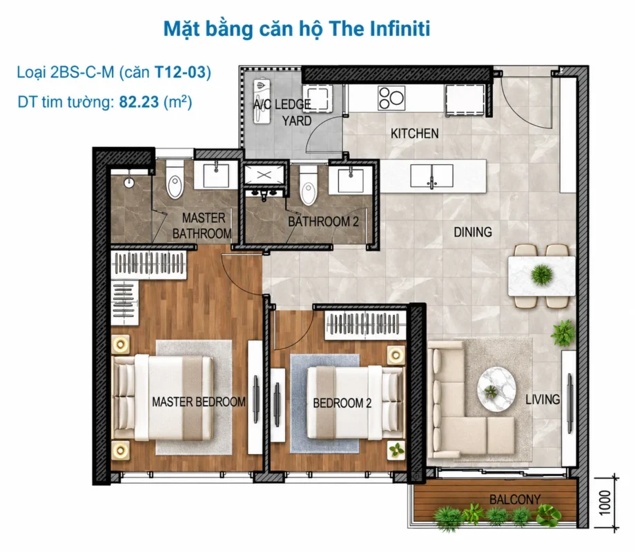 Mặt Bằng The Infiniti Riviera Point Quận 7 – Layout T9, T10, T11, T12 40 Kiểu nhà Tháp T12 Infiniti Quận 7