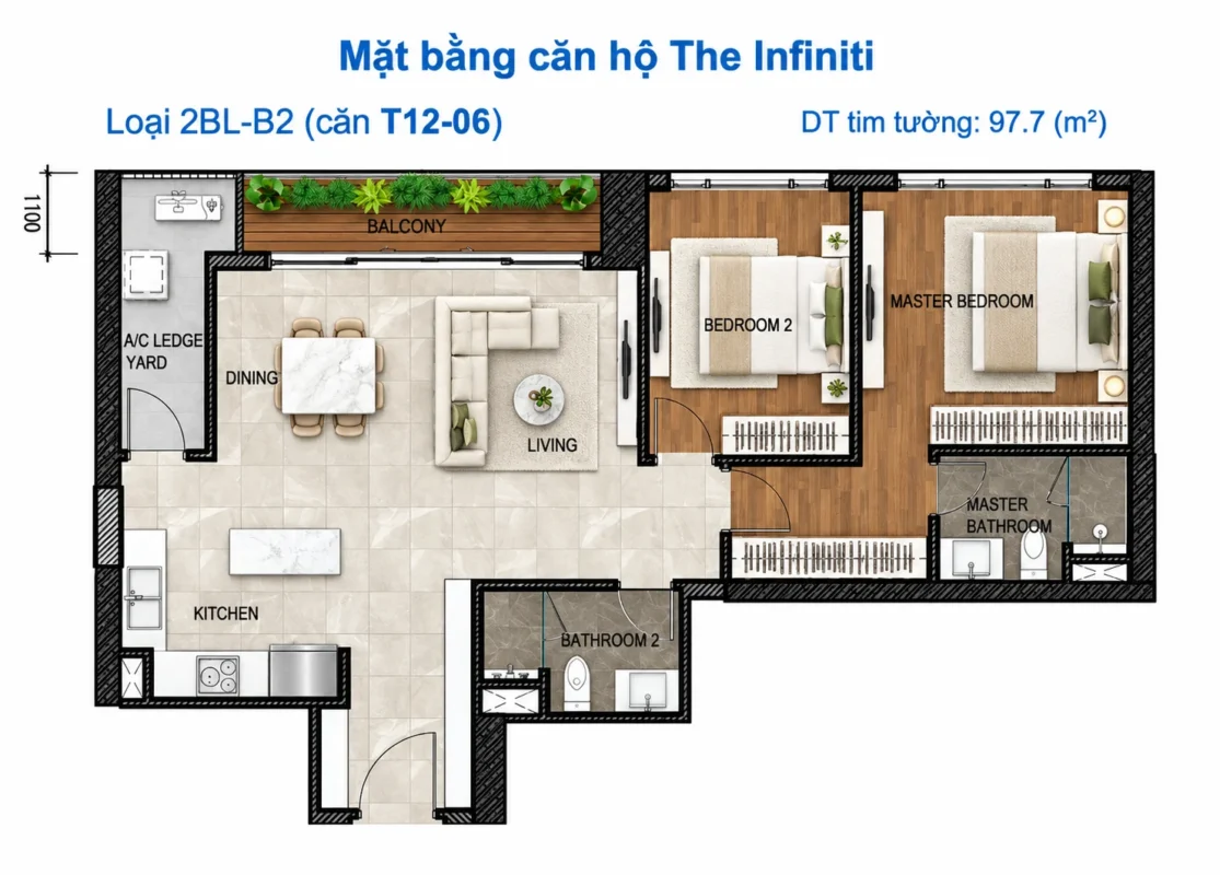 Mặt Bằng The Infiniti Riviera Point Quận 7 – Layout T9, T10, T11, T12 39 Kiểu nhà Tháp T12 Infiniti Quận 7