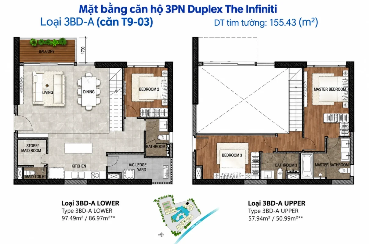 Mặt Bằng The Infiniti Riviera Point Quận 7 – Layout T9, T10, T11, T12 5 Kiểu nhà Tháp T9 Infiniti Quận 7