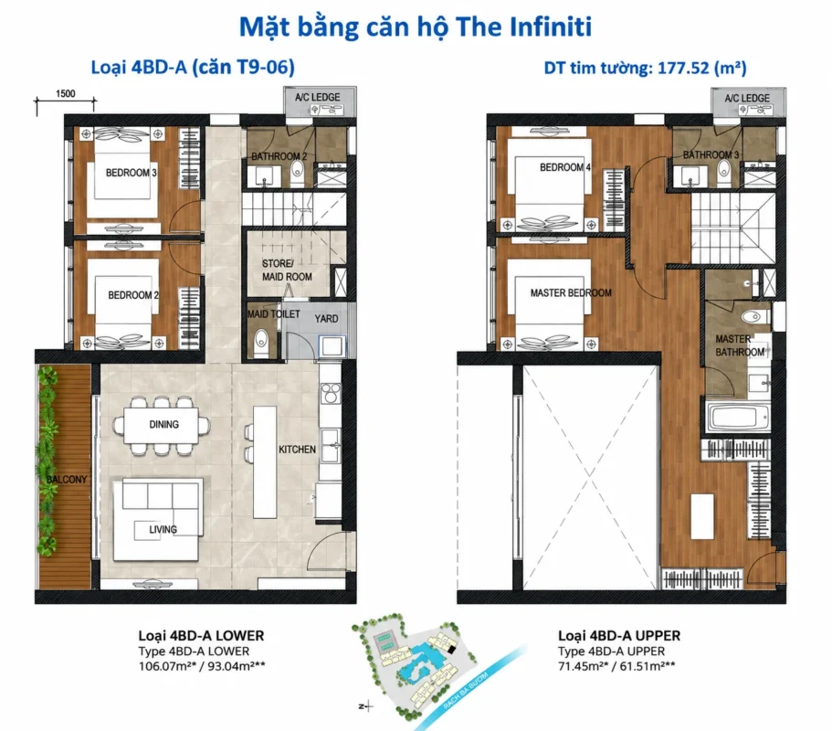Mặt Bằng The Infiniti Riviera Point Quận 7 – Layout T9, T10, T11, T12 7 Kiểu nhà Tháp T9 Infiniti Quận 7