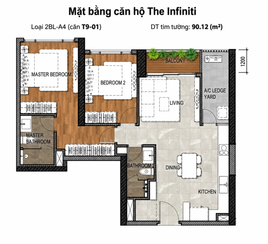 Mặt Bằng The Infiniti Riviera Point Quận 7 – Layout T9, T10, T11, T12 10 Kiểu nhà Tháp T9 Infiniti Quận 7