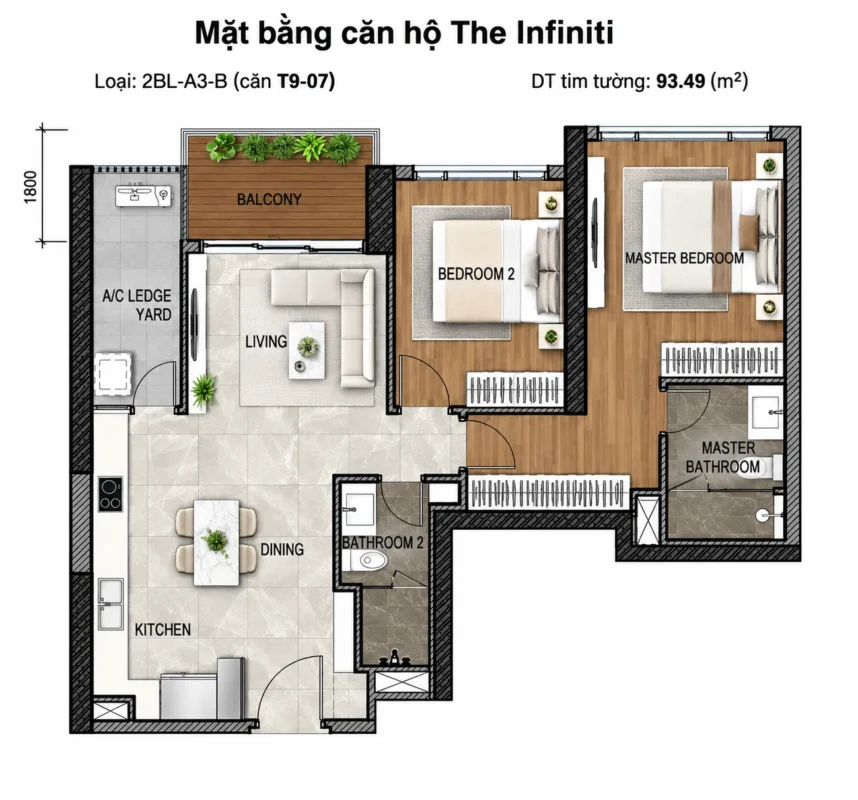 Mặt Bằng The Infiniti Riviera Point Quận 7 – Layout T9, T10, T11, T12 11 Kiểu nhà Tháp T9 Infiniti Quận 7