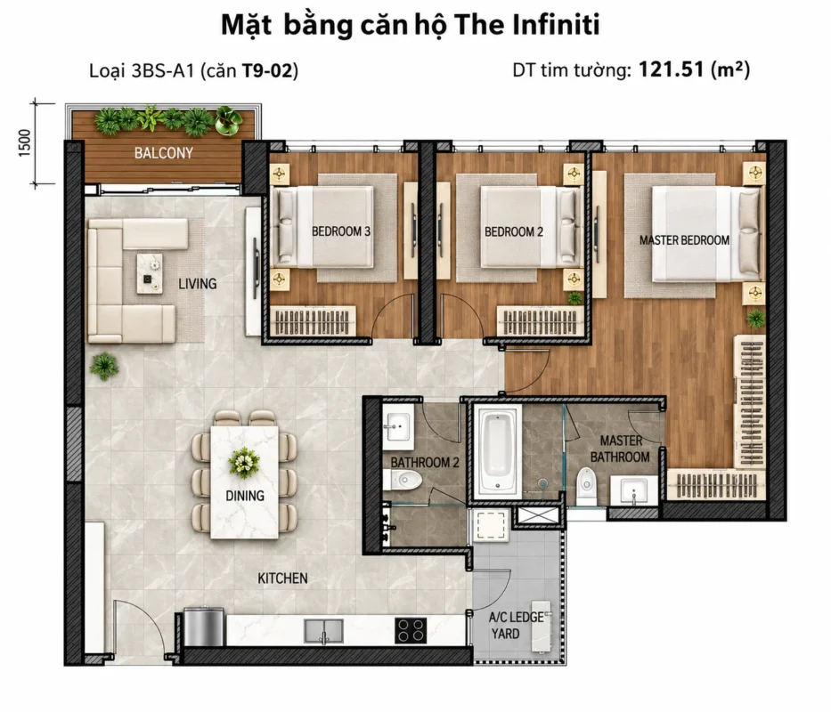 Mặt Bằng The Infiniti Riviera Point Quận 7 – Layout T9, T10, T11, T12 9 Kiểu nhà Tháp T9 Infiniti Quận 7