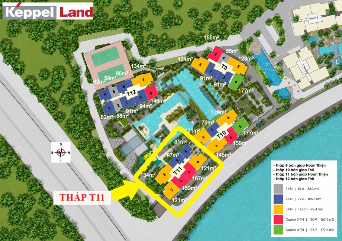 Mặt Bằng The Infiniti Riviera Point Quận 7 – Layout T9, T10, T11, T12 23 Mặt bằng Tháp T11 Tòa Infiniti Quận 7