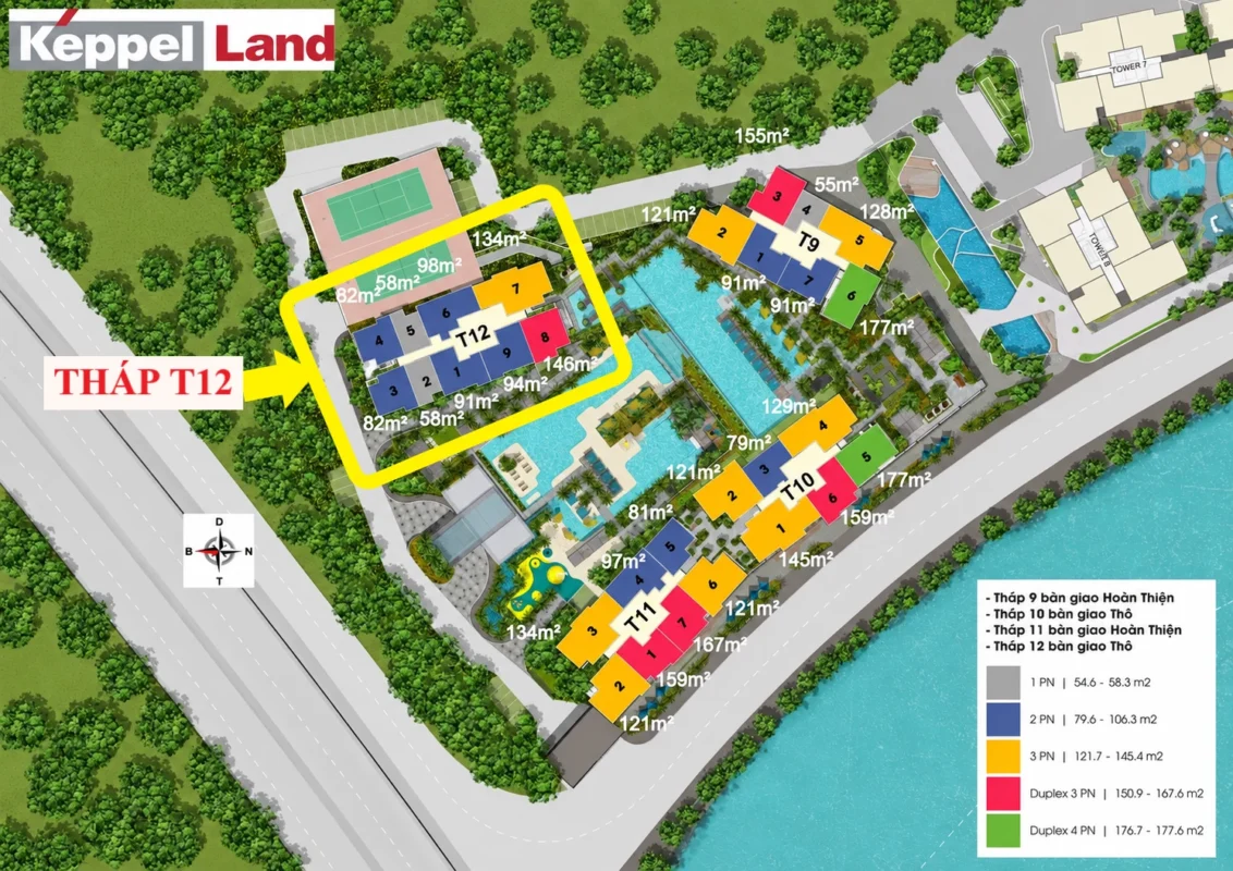 Mặt Bằng The Infiniti Riviera Point Quận 7 – Layout T9, T10, T11, T12 33 Mặt bằng Tháp T12 Tòa Infiniti Quận 7