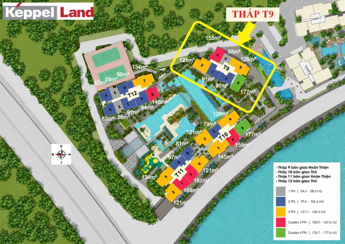 Mặt Bằng The Infiniti Riviera Point Quận 7 – Layout T9, T10, T11, T12 2 Mặt bằng Tháp T9 Tòa Infiniti Quận 7
